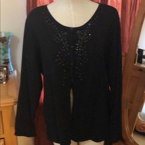 Black Beaded Cardigan
